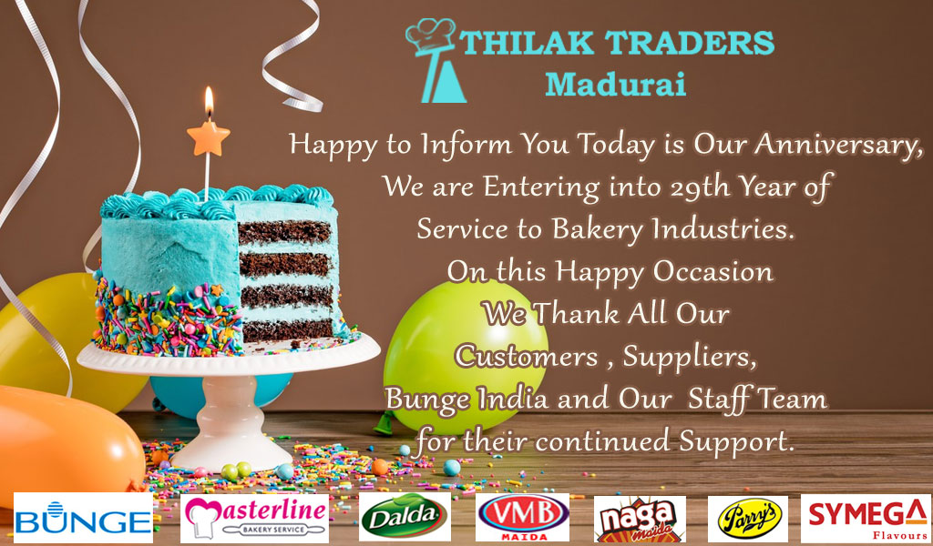 Thilak Traders - Leading Supplier of all Bakery Fats and Ingredients in Madurai,Tamilnadu -For Enquiry: +91 - 9443133231 , +91 - 9843261177